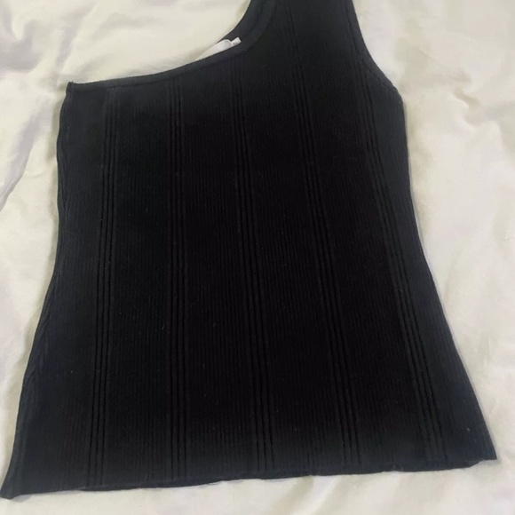 EUC Moussy Rare Black Knit one Shoulder Tank - Picture 2 of 5